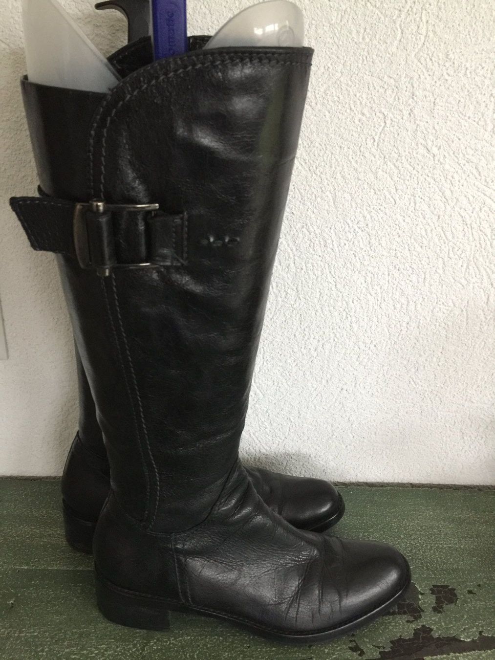 Damenschuhe: Lederstiefel schwarz GR. 38 – Gebraucht aus Kirchdorf AG von coco123