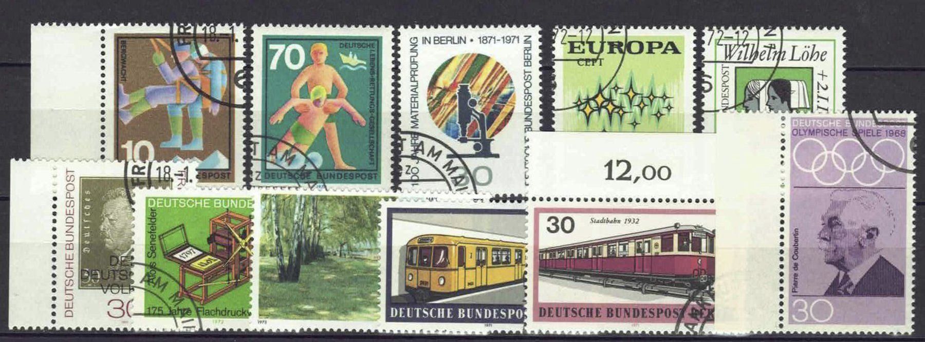 Tutti i francobolli: BRD Restlos ab 1962, postfrisch**/gestempelt – Usato da Basel venduto da Pfefferschootte 5
