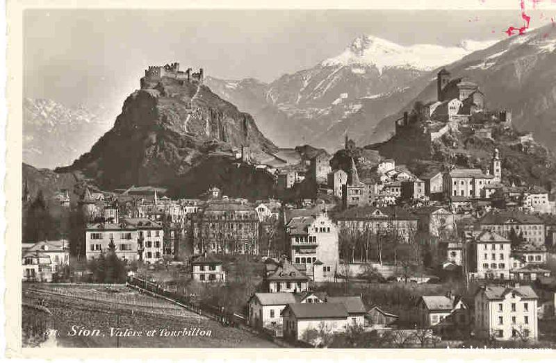 Cartoline postali: Sion - Valere et Tourbillon + 1948 – Usato da Emmenbrücke venduto da teestube