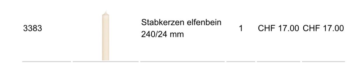 Candele: 10 Stabkerzen Elfenbein – Nuovo (secondo la descrizione) da Niedergösgen venduto da sim_v2bq 2
