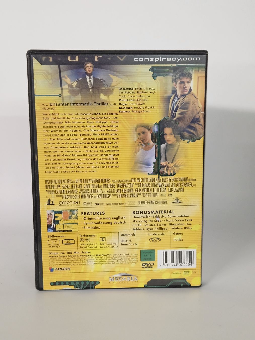 Tutti i DVDs: Conspiracy.com mit Ryan Phillippe / #WT18 – Usato da Oberdorf BL venduto da BaldenEagle 2