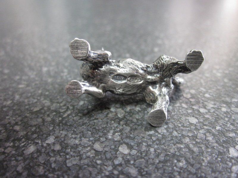 Figuren: Kleiner Silber Hund, 800er Silber 20 gr. – Gebraucht aus Bischofszell von raika 5