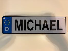 Plaque d'immatriculation Allemande - Prénom MICHAEL🇩🇪