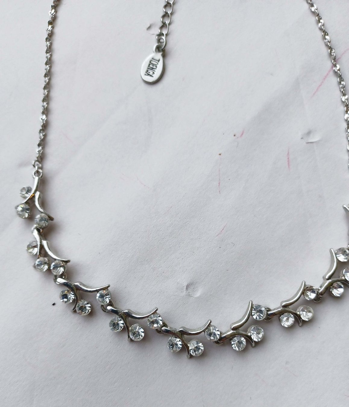 Catenine: Collier silber mit weissen Kristallen – Nuovo (secondo la descrizione) da Niederrohrdorf venduto da Papillon_47 1