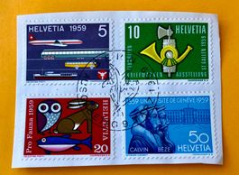 Nr.343/344/345/346  GESTEMPELT 1959 Werbe-und Gedenkmarken