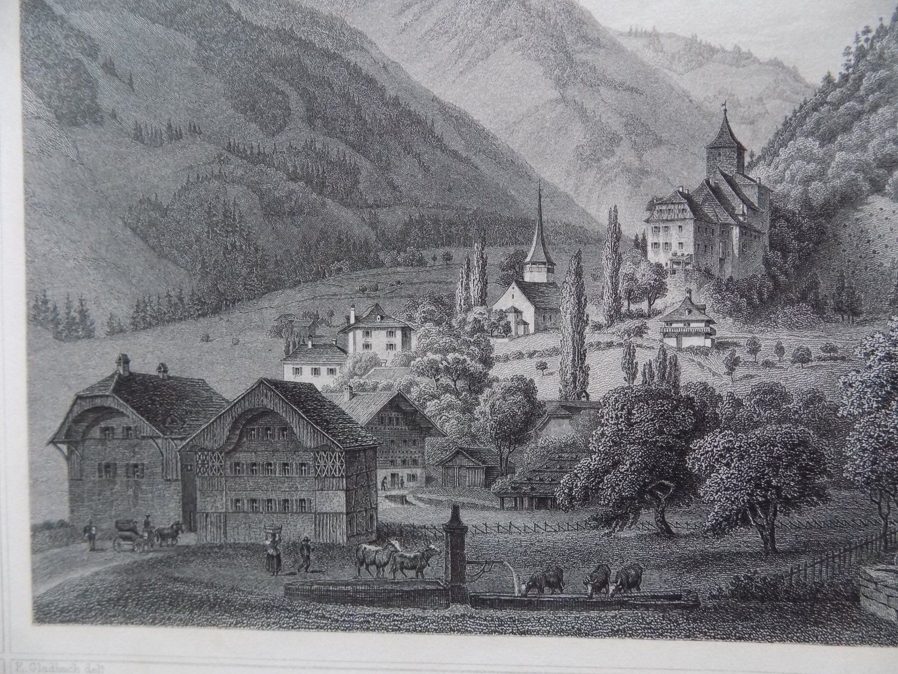 Incisioni: Das alte Schloss Wimmis – Usato da Risch venduto da Antikfee 3