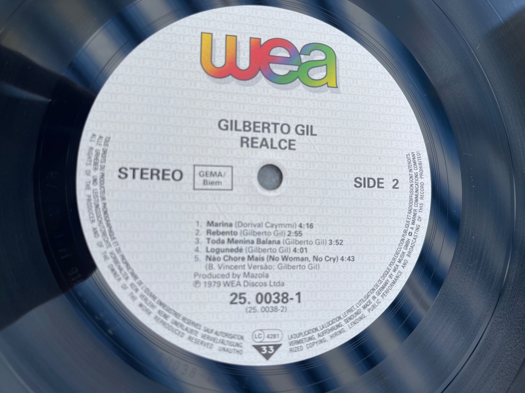 Dischi in vinile: A453/Gilberto Gil - Realce – Usato da Frutigen venduto da Philippe_jsp 2