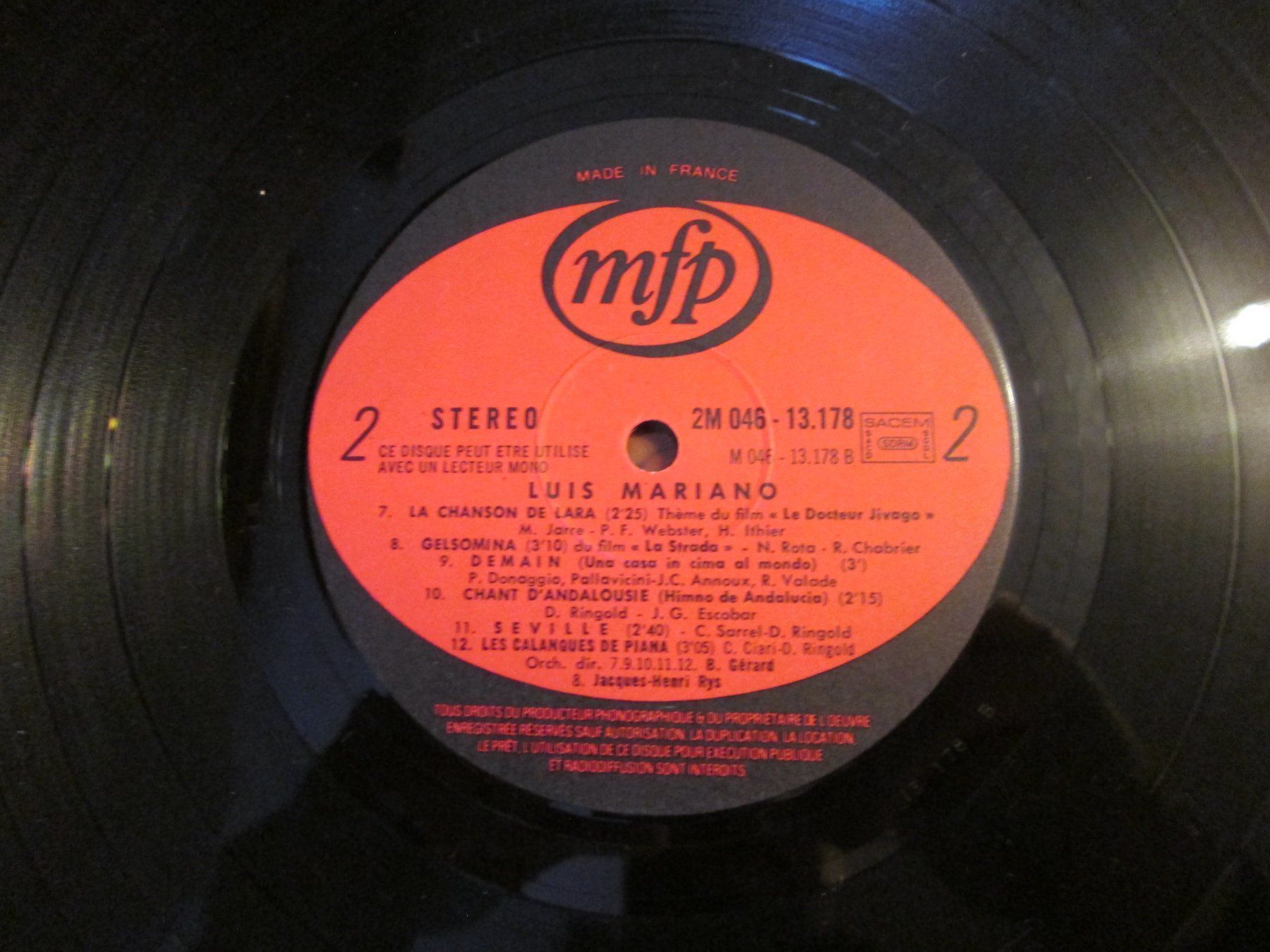 Dischi in vinile: Luis Mariano - Vinyle 33T - mfp – Usato da la Chaux-de-Fonds venduto da Lampe 4