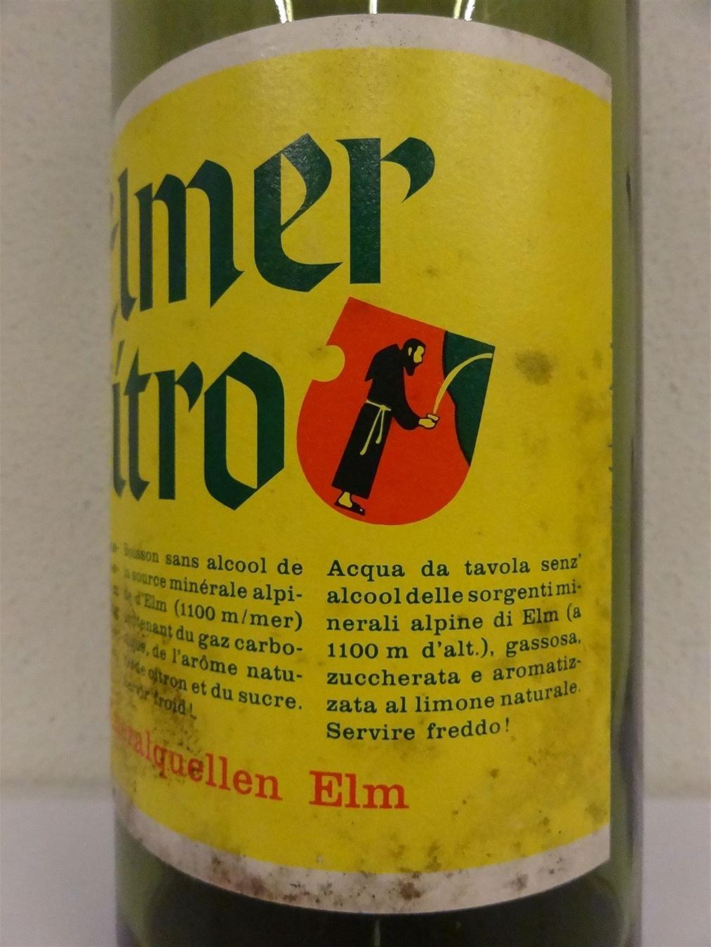 Bicchieri, Caraffe & Bottiglie: alte Flasche ELMER CITRO 1964 BÜLACH – Usato da Kerzers venduto da Flaschenposten 6