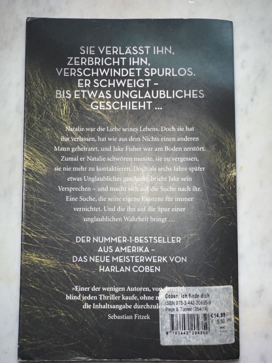 Libri: Thriller "Ich finde dich" Harlan Coben – Usato da Bern venduto da schnupka 1