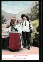 Süsses Kinderpaar in eleganter Appenzel
