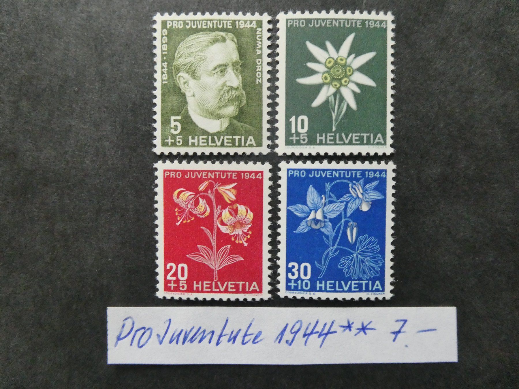 Alle Briefmarken: Pro Juventute 1944 postfrisch – Gebraucht aus Lausen von Herbamare01