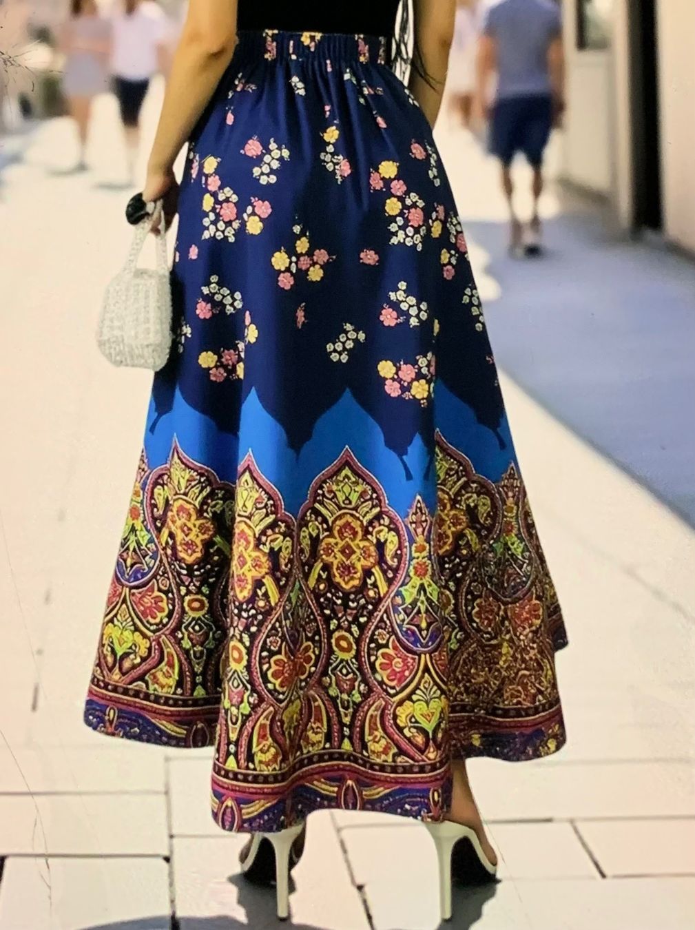 Gonne: Gonna lunga-tg M/L-nuova-chic per primavera – Nuovo e nell'imballaggio originale da Locarno venduto da Fixed8 6