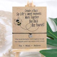 Armband mit herizgem Bienchen Anhänger Freundschaftsgeschenk