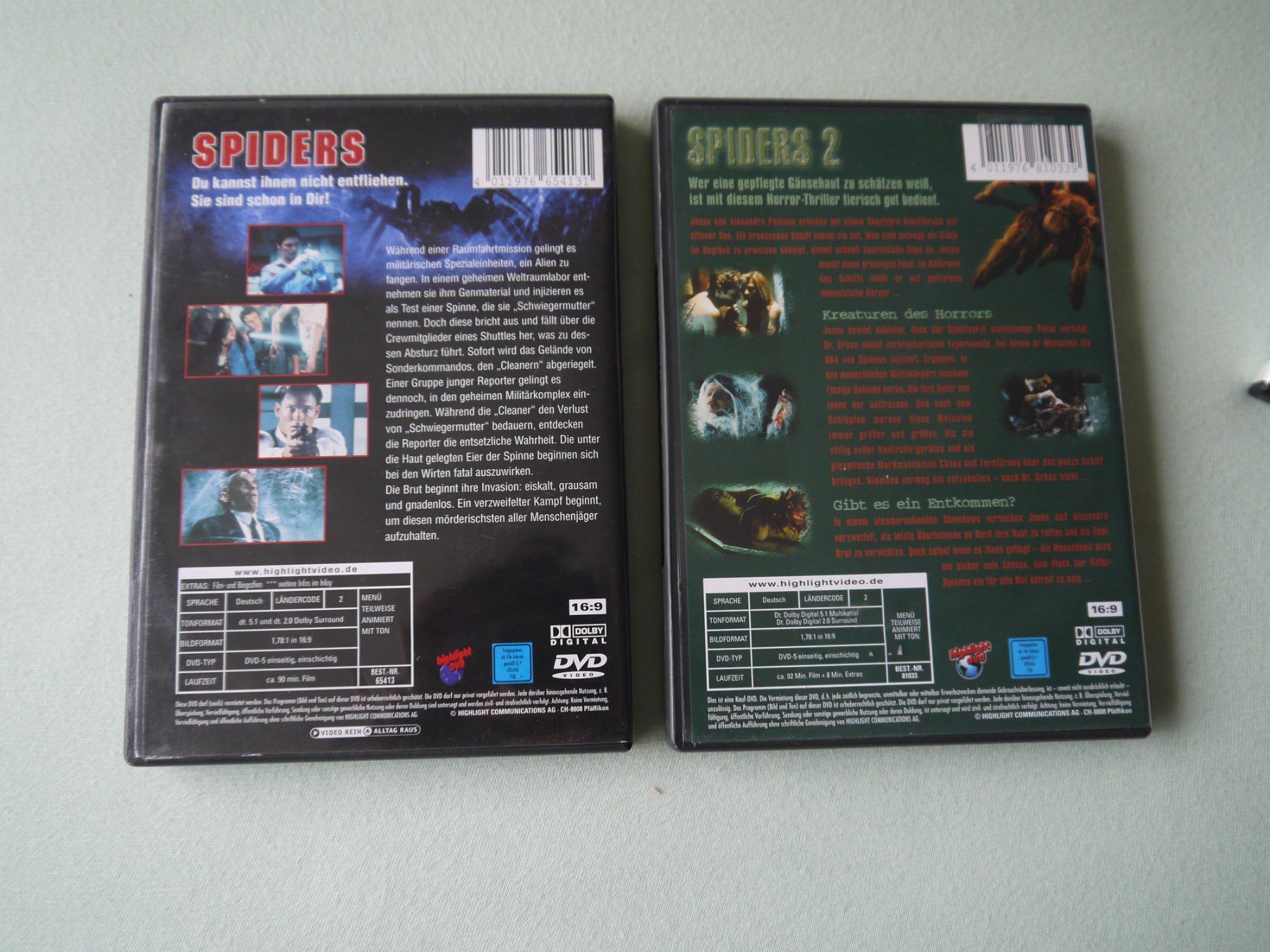 Tutti i DVDs: SPIDERS 1+2 – Usato da Hagendorn venduto da Blaf 1
