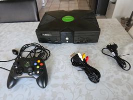 Console Xbox Classique Originale Avec Manette Et Câbles