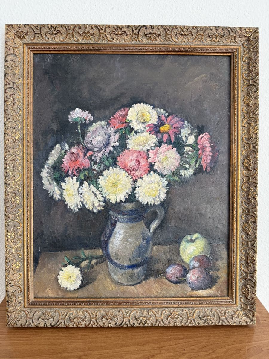 Dipinti: Ölgemälde, Stillleben Blumen, Früchte  – Usato da Villmergen venduto da astor010
