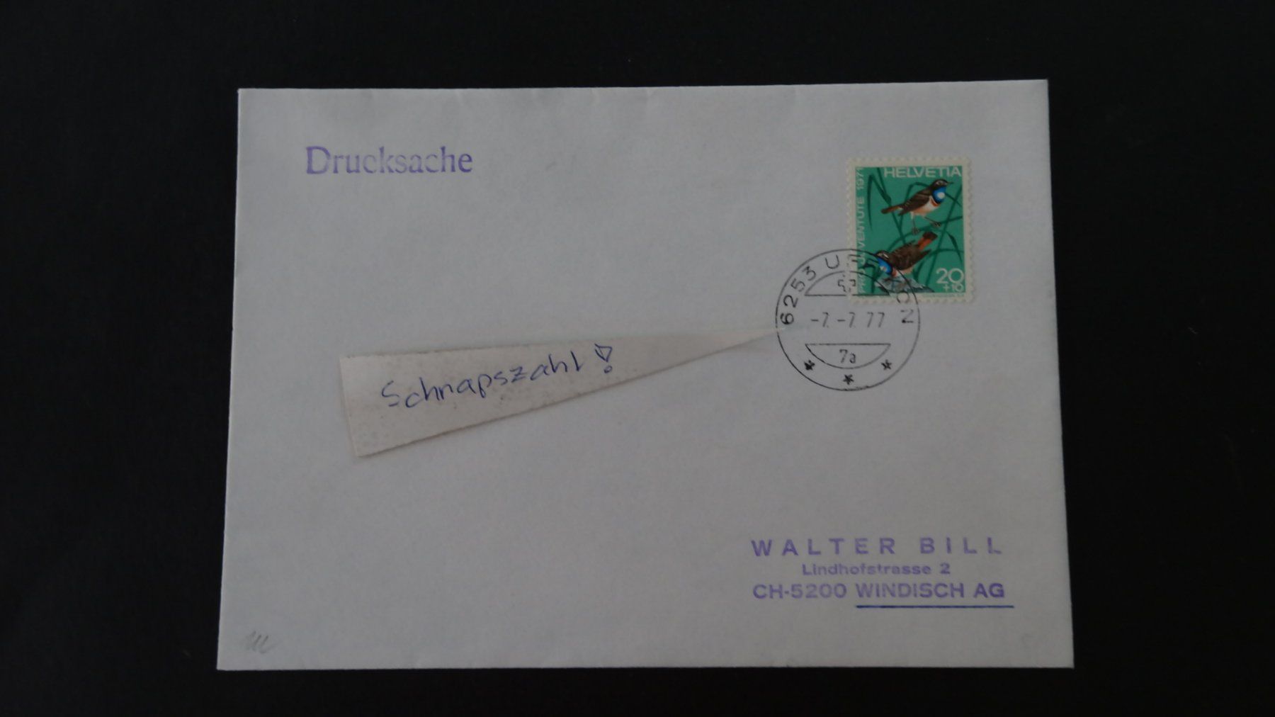 Tutti i francobolli: UFFIKON/LU Schnapszahl 7.7.77    36 – Usato da Anwil venduto da larks