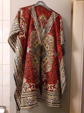 Kaftan rot gemustert One Size guter Zustand