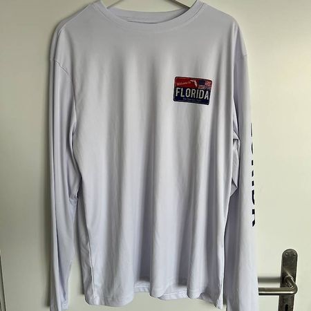 Weisses Florida-Langarmshirt aus Polyester