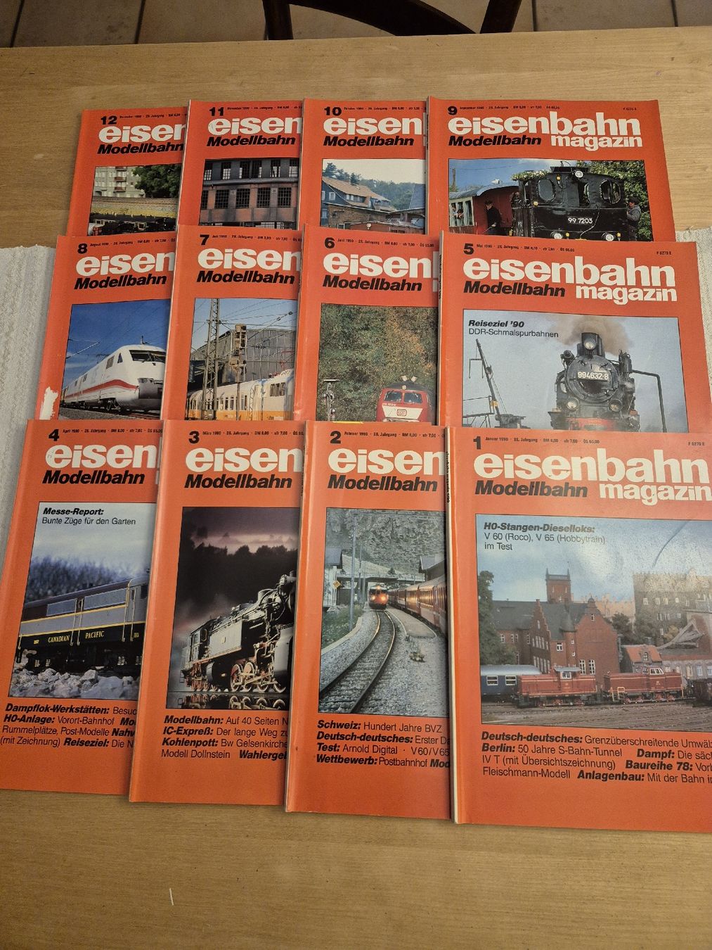 Riviste & Magazine: Eisenbahn Modellbahn Magazin 1990 – Usato da Ehrendingen venduto da Amigo5