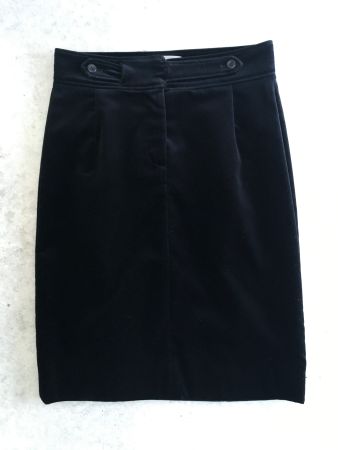 MAX MARA Rock Samt schwarz Gr. 36-38 - NEU