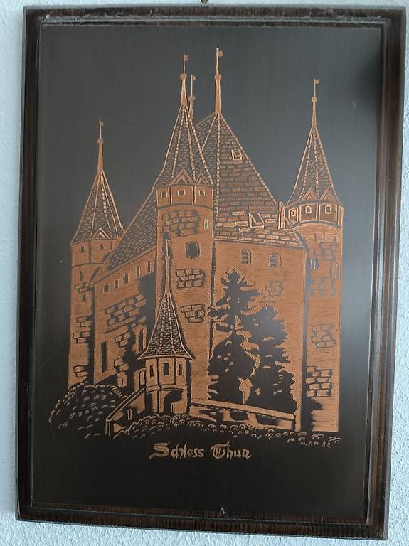 Poster & Bilder: zwei Kupferstich Bilder handgeritzt – Gebraucht aus Port von Lararuth 1