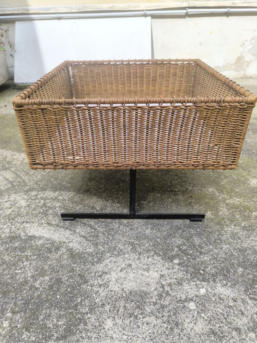 Vasi per fiori: Mid Century Rattan Blumenkasten – Usato da Basel venduto da Patts_Lampenfieber 1
