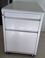 Rollcontainer Vollholz, weiss, sehr stabil