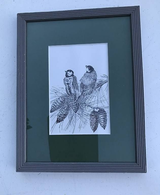 Dipinti: Petit tableau avec 2 oiseaux – Usato da Estavayer-le-Lac venduto da mar_2s6b
