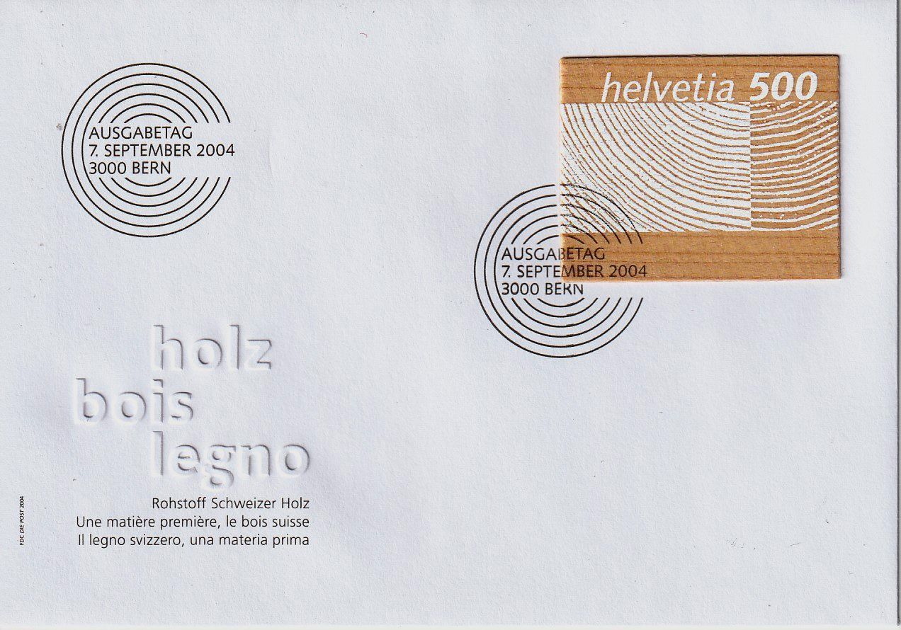 Tutti i francobolli: 2004 Sondermarke Schweizer Holz, FDC – Usato da Arlesheim venduto da gaugi43