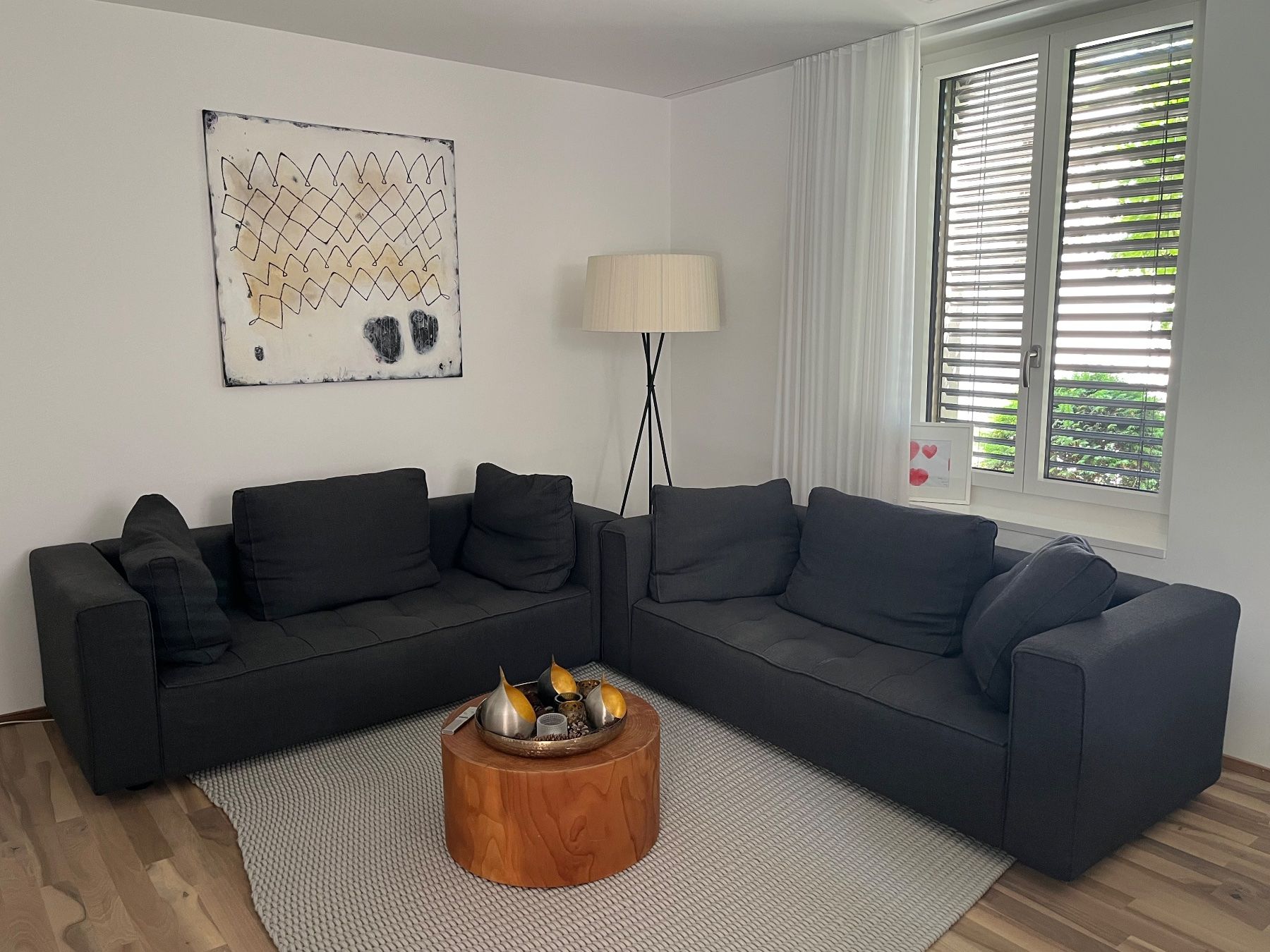 Zanotta Divani: Zanotta Sofa (Zweisitzer) in Anthrazit – Usato da Rüschlikon venduto da sab_k5jz 1