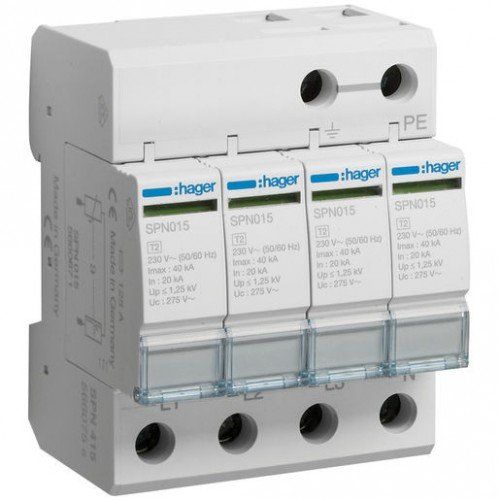 Hager Interruttori: Hager Überspannungsableiter 4P SPB413 – Nuovo e nell'imballaggio originale da Villmergen venduto da Elektro-Mueller