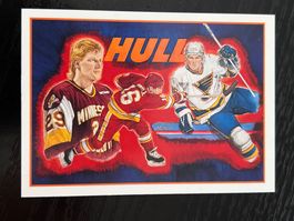 Brett Hull NHL ART Karte Calgary St. Louis U. of Minnesota