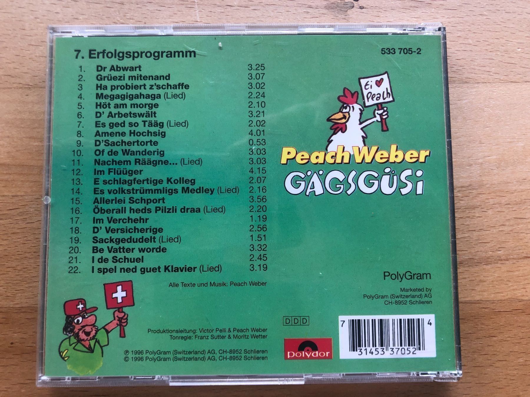 CD: CD Peach Weber Gägsgüsi – Usato da Erlinsbach venduto da Basi67 2