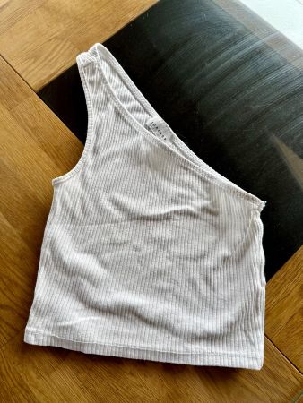 Crop top Topshop manche unique blanc T.34