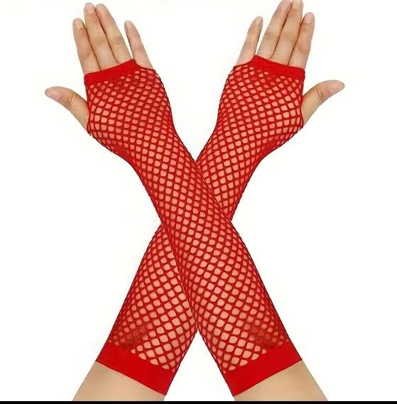 Guanti & manicotti: Netzhandschuhe onesize elastisch lang rot  – Nuovo e nell'imballaggio originale da Spreitenbach venduto da Brockiland-Flohmarkt 1