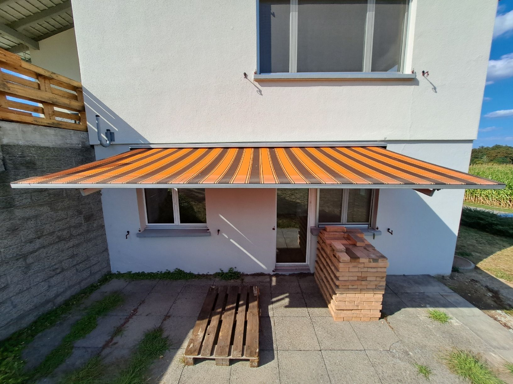 Tende da sole: Sonnenstore orange-braun gestreift Breite 4.06m – Usato da Sins venduto da mch_z7dl 1