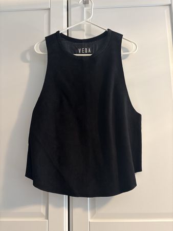 Velour leather top Size Small 