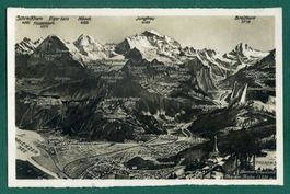 Berner Oberland, Harder-Kulm, Panoramakarte, ungelaufen,