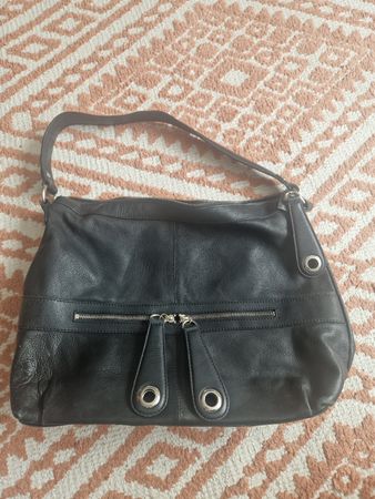 Nulu Ledertasche Handtasche Schwarz