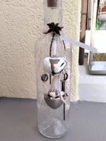 SHABY CHIC DEKO FLASCHE MIT LED LICHT