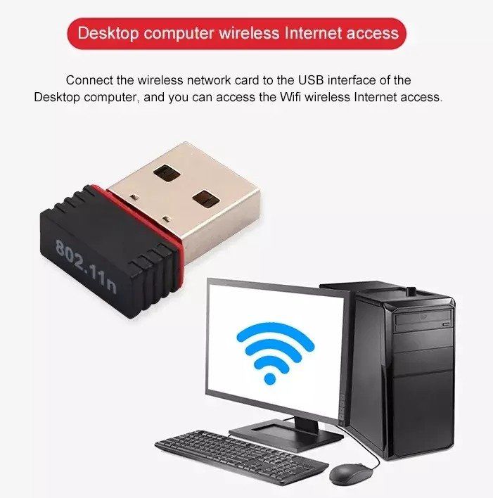 Unità & Adattatore: WLAN Mini USB WiFi Wireless Network Adapter PC Laptop – Nuovo (secondo la descrizione) da Kirchdorf AG venduto da Apost008 4