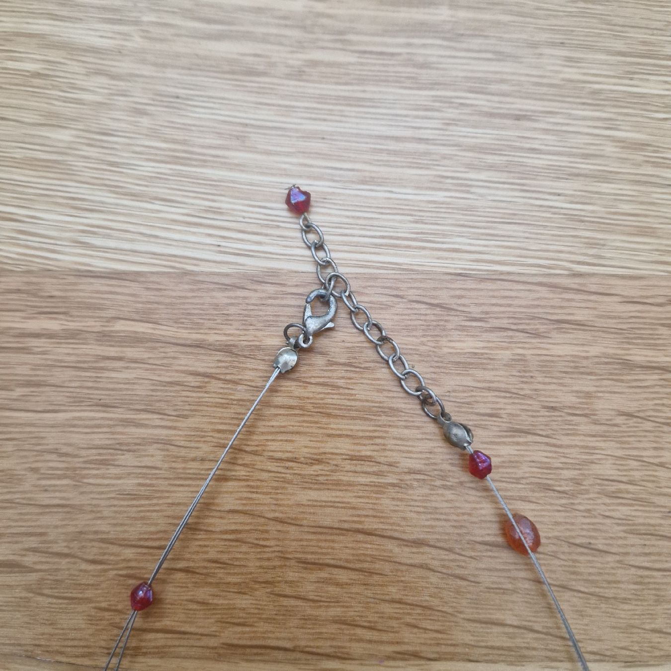 Catenine: Kette Halskette rot orange Perlen elegant – Usato da Frenkendorf venduto da gca_d2qp 3