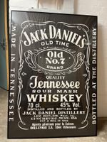 Jack Daniel's Plakat mit Metall-Rahmen