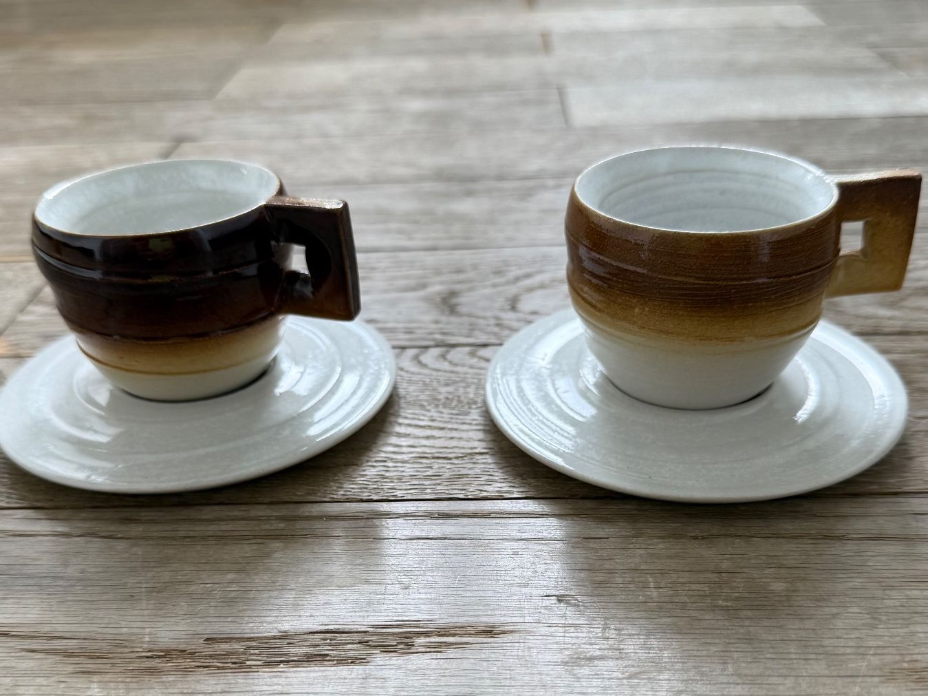 Set di piatti: Paar handgefertigte Espressotassen – Usato da Luzern venduto da Mamutpe