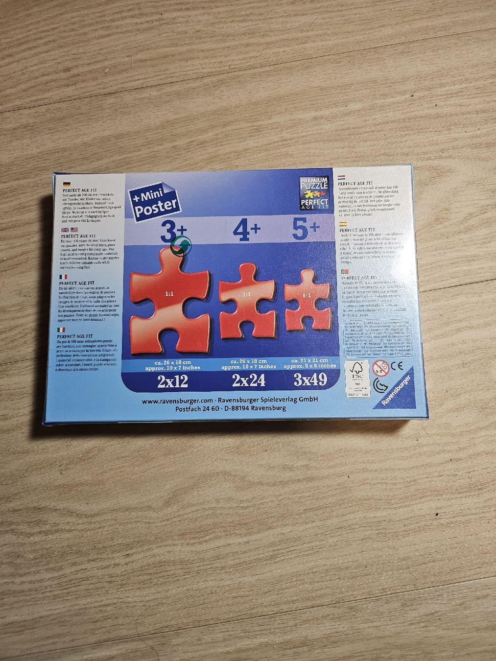 Ravensburger Puzzle: Puzzle Loup Ravensburger 3x49 pièces 5+ – Nuovo e nell'imballaggio originale da La Joux FR venduto da car_ck96 1