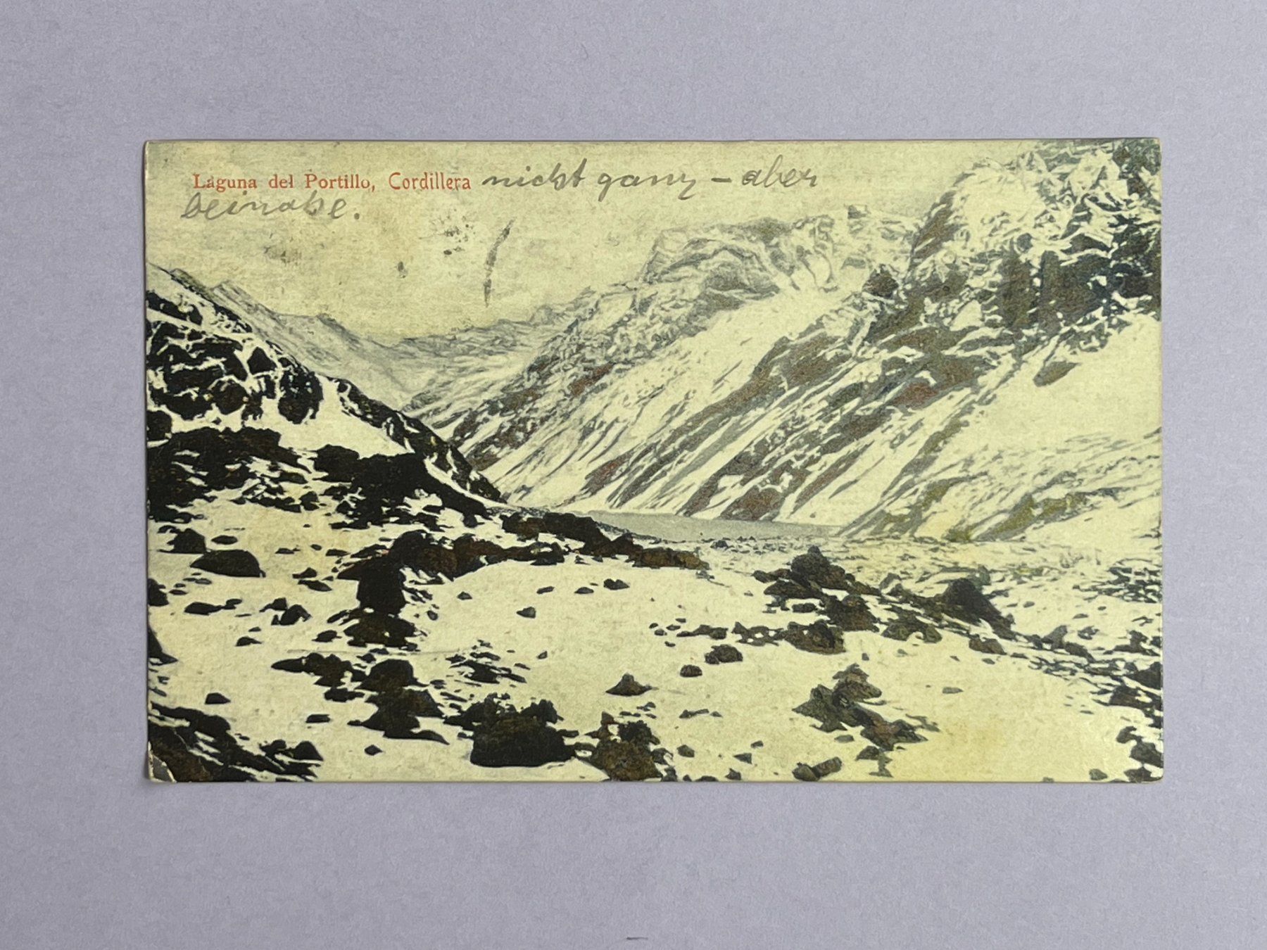 Cartes postales: Laguna del Portillo - Cordillera – D'occasion à Steg VS par danwer74