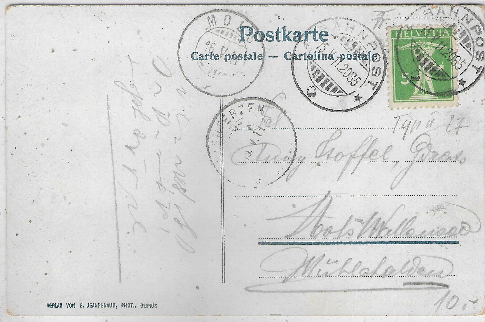 Cartoline postali: Weesen - Generalansicht - Litho – Usato da Ettingen venduto da Kartenplanet 1