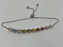 Multi Color Armband 925 Silber /i526